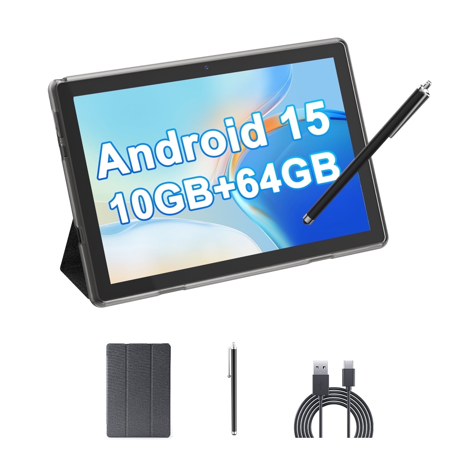10'' Android 12 Tablet, 2 in 1 with Keyboard, 32GB ROM/512GB