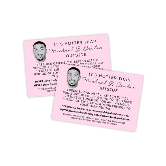 Hotter Than Michael B Freshie Stickers Jordan  3x2 250 pcs/roll Car Scent Instruction Warning Labels Care Tips and Tricks Aroma Inserts Rounds Cardstock