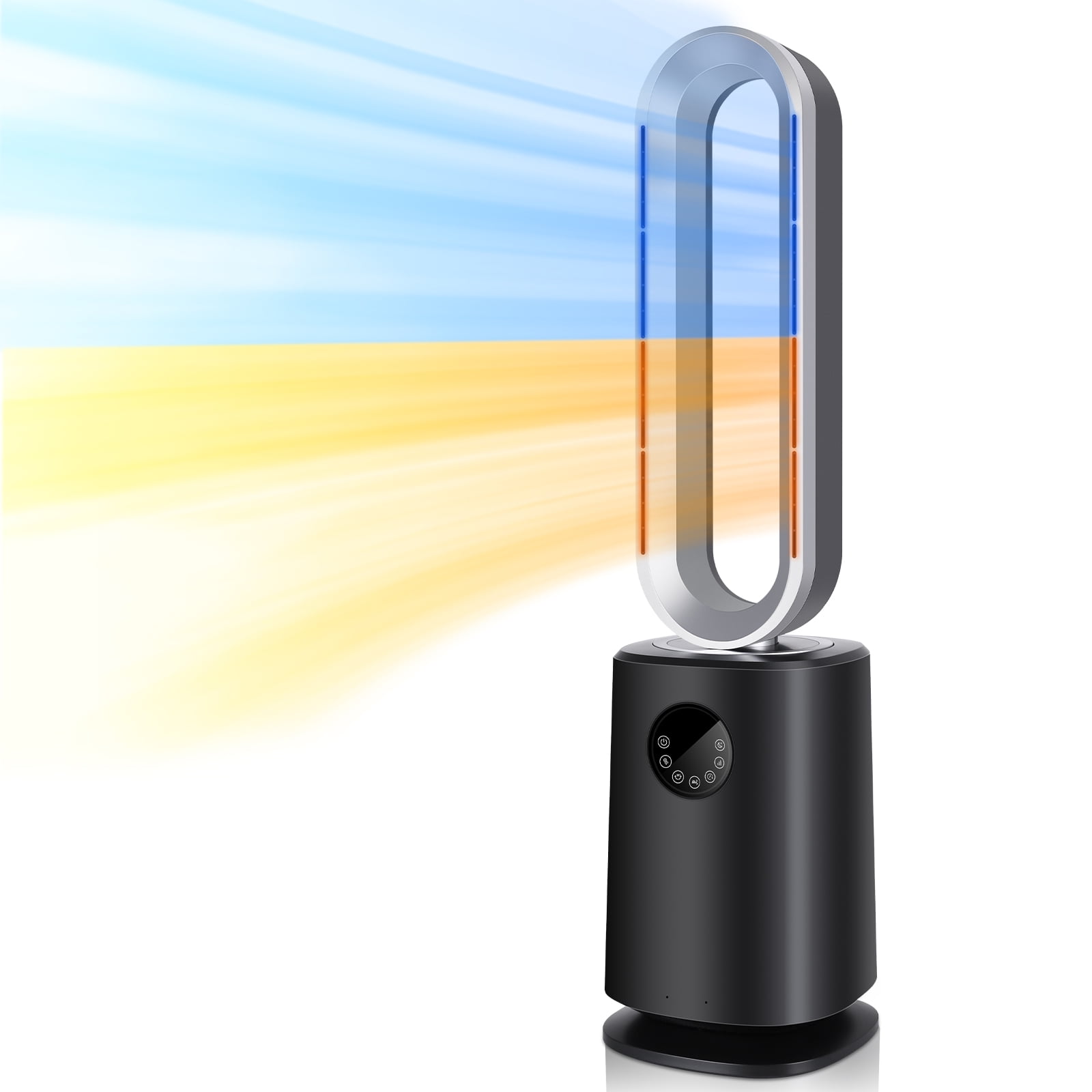 Hottes 35-inch Space Heater Bladeless Tower Fan, Heater u0026 Fan Combo, 9H  Timer 10 Speeds with Remote Control, Air Circulator Fan for Home Air  Conditioner, black - Walmart.com
