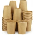 thumbnail image 1 of Hottest 100 Pack 8 oz Kraft Paper Cups, Disposable Coffee Cups, Disposable Drinking Cups, for Sundae Bar, Frozen Yogurt, 1 of 8