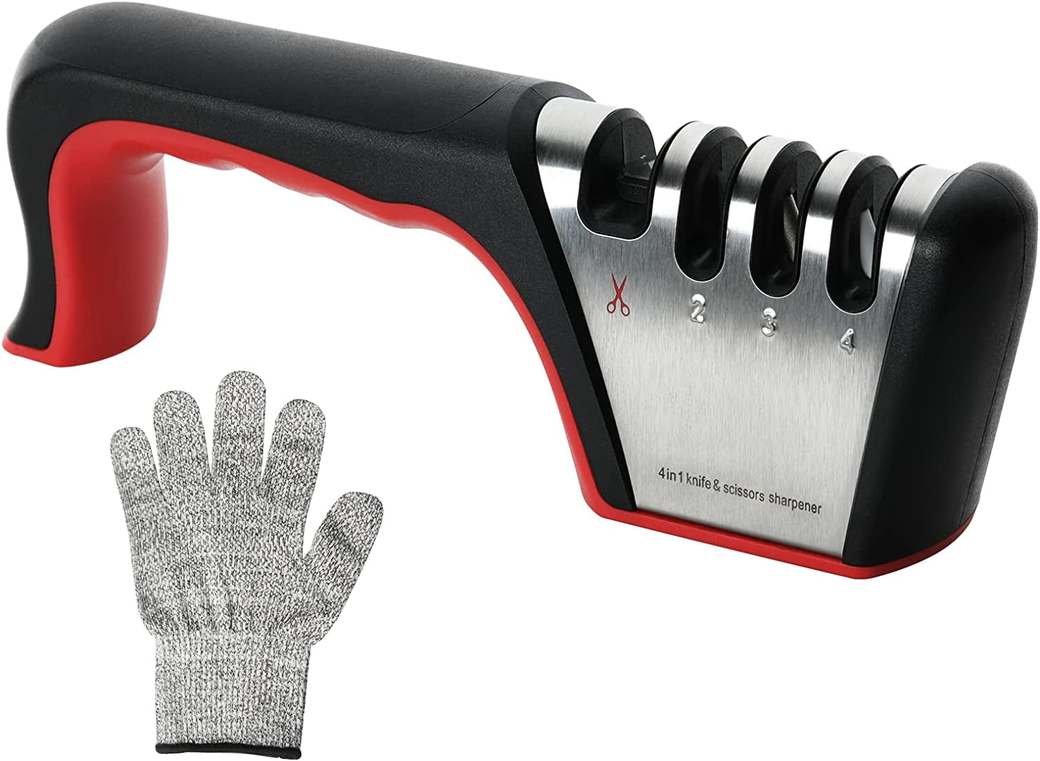 Generic Knife & Scissor Sharpener, 2021 New Kitchen 3-Stage System