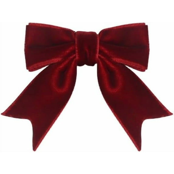 karymi Burgundy Small Velvet Christmas Bows with Metal Clip Backing for Tree Wreath Gift Wrap Craft Party Decoration Christmas Gifts up to 60% off