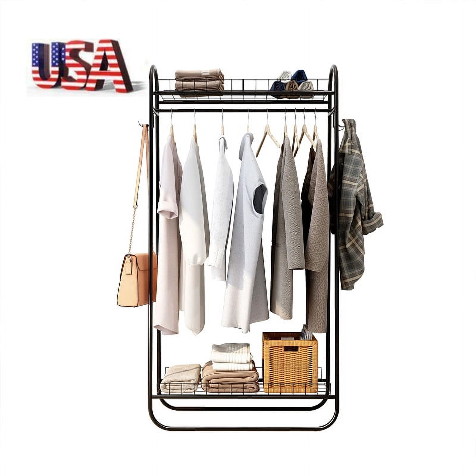 Hot New Rack Hottest Heavy Duty Garment Rack on Wheels, Rolling Clothes Racks for ...