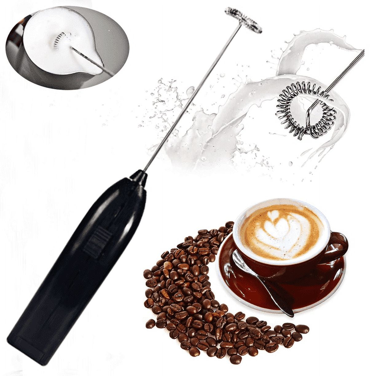 Milk Frother Complete Set Coffee Gift, Handheld Foam Maker for Lattes - White