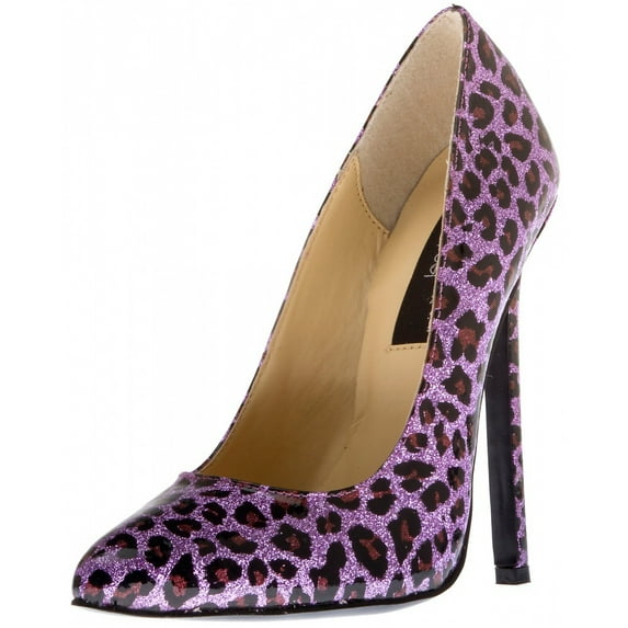 Hottie Adult Shoes Purple Leopard - Size 8