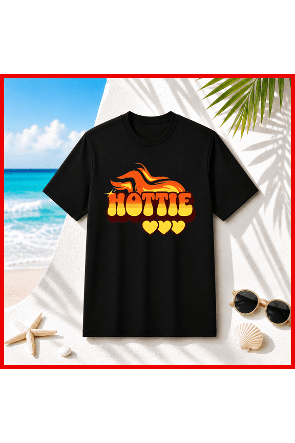 Hottie Fierce Confidence Everyday Flirty Energy Y2K Bold Text Graphic Aesthetic T-Shirt V80370, S-5XL