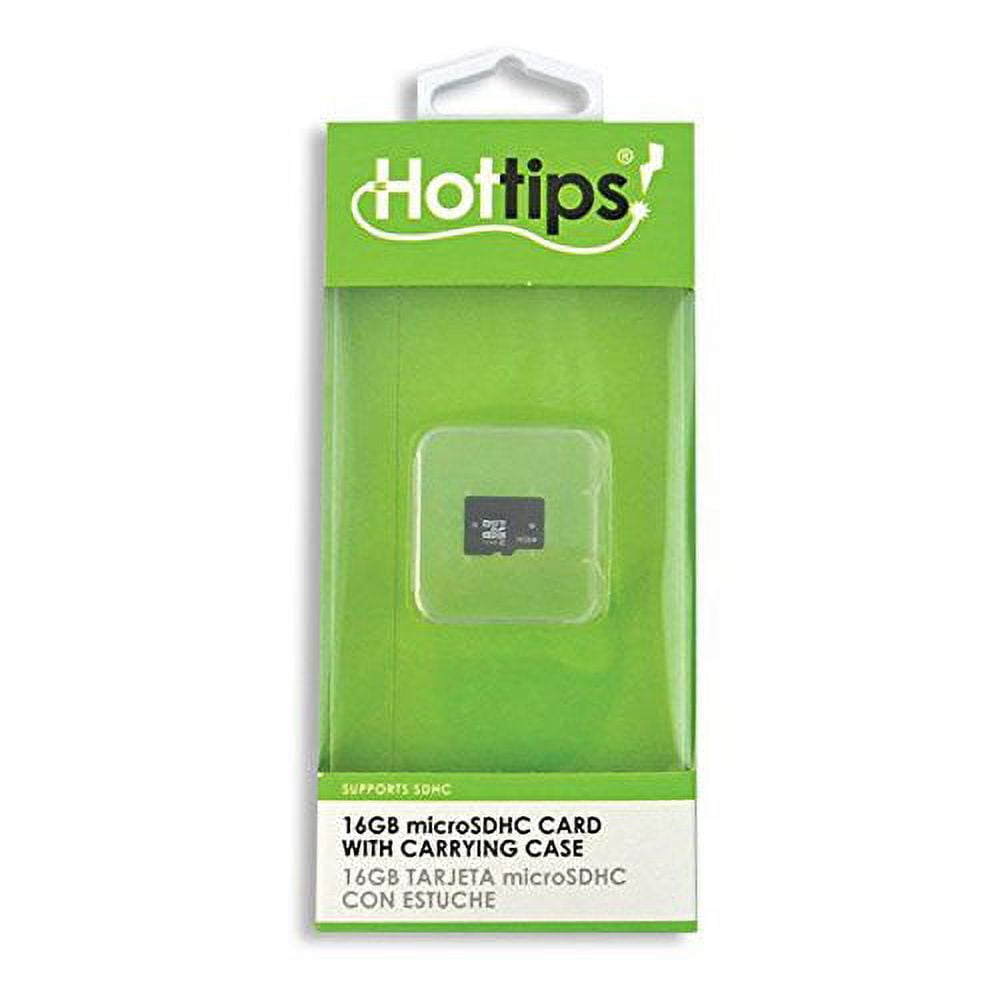 Hottips 16GB microSDHC card w/carrying case ( PACK OF 3) Walmart