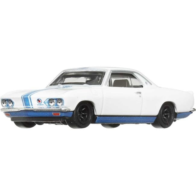 Hotwheels  1966 Chevrolet Corvair Yenko Stinger White with Blue Stripes Jay Lenos Garage Diecast Model Car