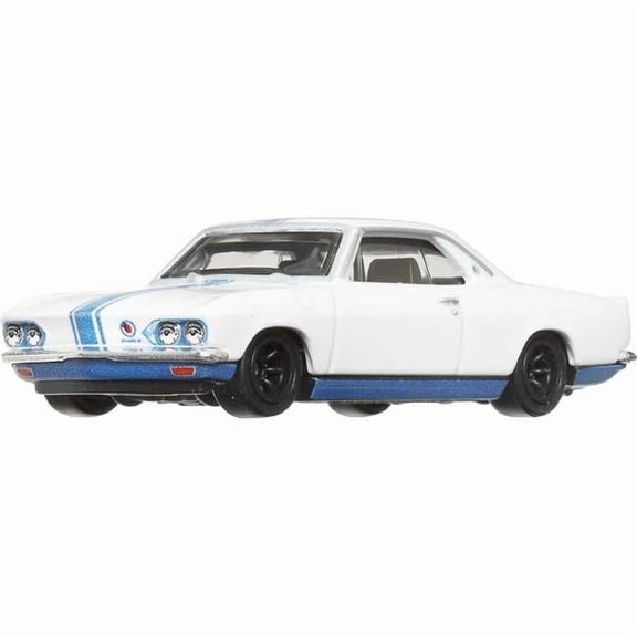 Hotwheels 1966 Chevrolet Corvair Yenko Stinger White with Blue Stripes Jay Lenos Garage Diecast Model Car