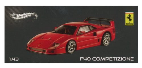 Hotwheels Elite 143 Ferrari F40 Competizione Presentation Red CAR