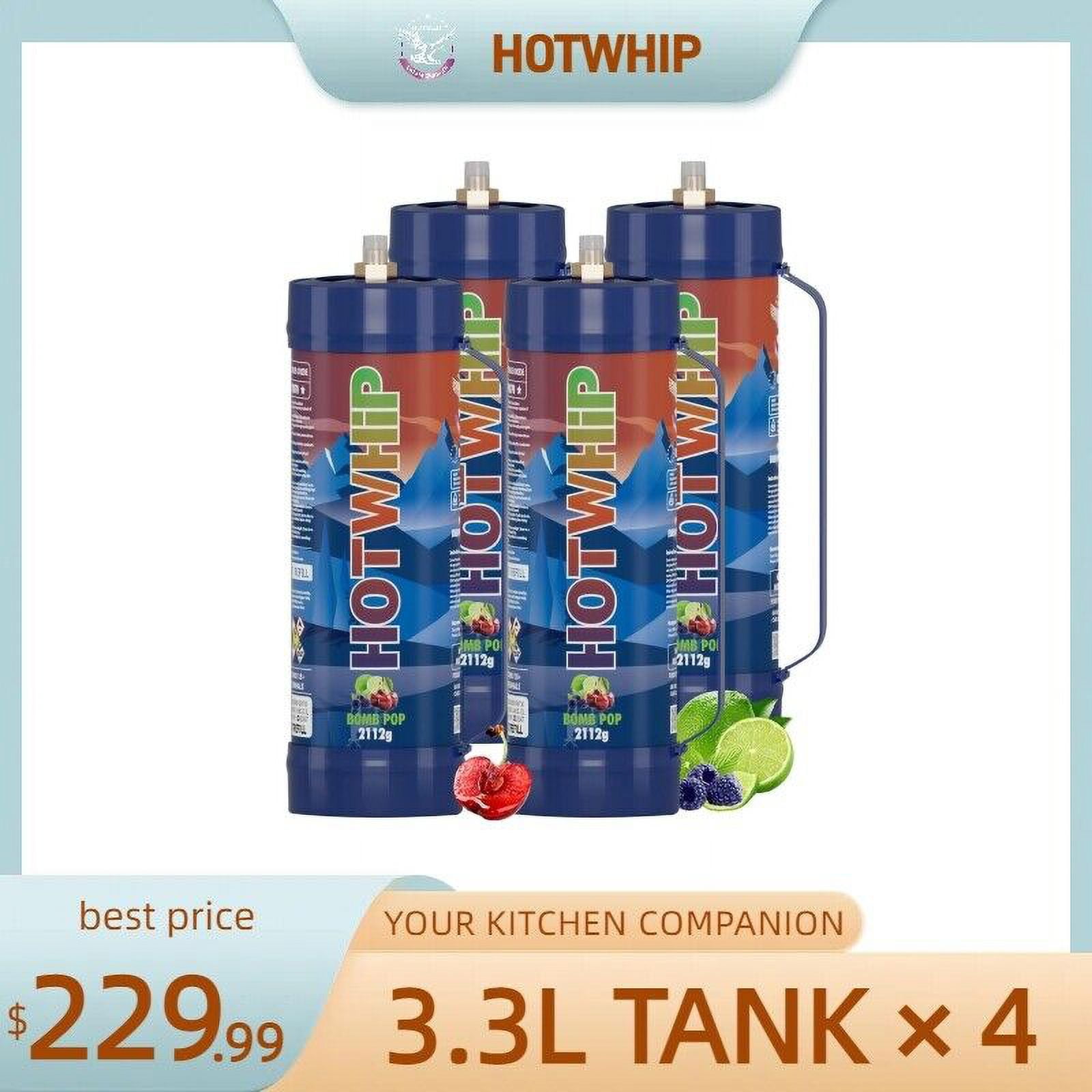 Hotwhip Bomb Pop Flavored N2O Chargers Food Grade Nitrous Oxide Tank