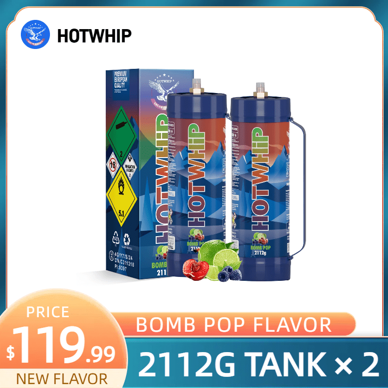 Hotwhip Food Grade Nitrous Oxide Tank Bome Pop Flavored N2O Chargers