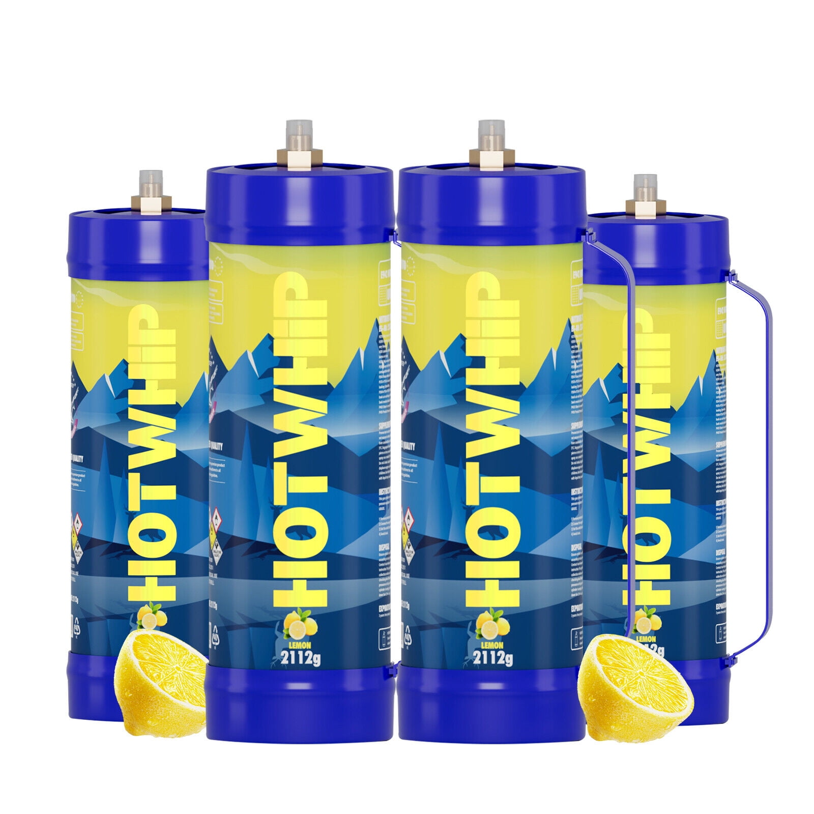 Hotwhip Lemon Flavored N2O Chargers Food Grade Nitrous Oxide Tank