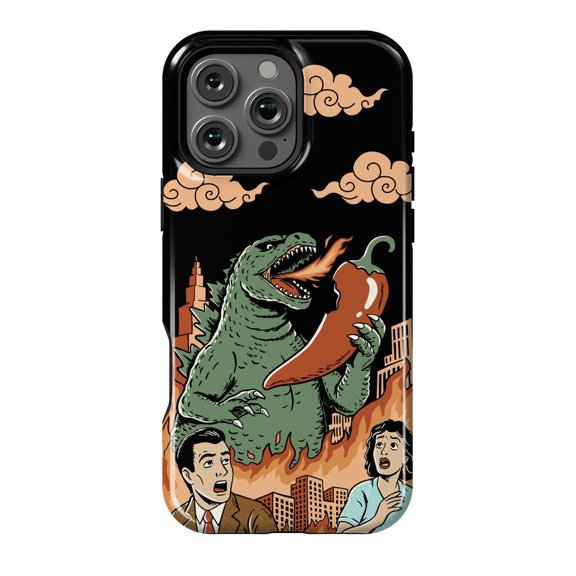 Hotzilla Tough Case for 16/15/14/13/12/11 Pro Max, Bold Protective Cover with Fiery Design