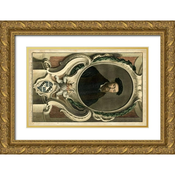 Houbraken, J. 14x11 Gold Ornate Wood Framed with Double Matting Museum Art Print Titled - Houbraken Portrait VI