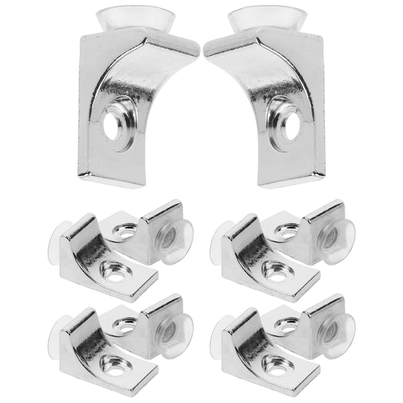 Houderco 10Pcs Glossy Finish Support Bracket for Countertop and Furniture 2.3x1.4x1.4in