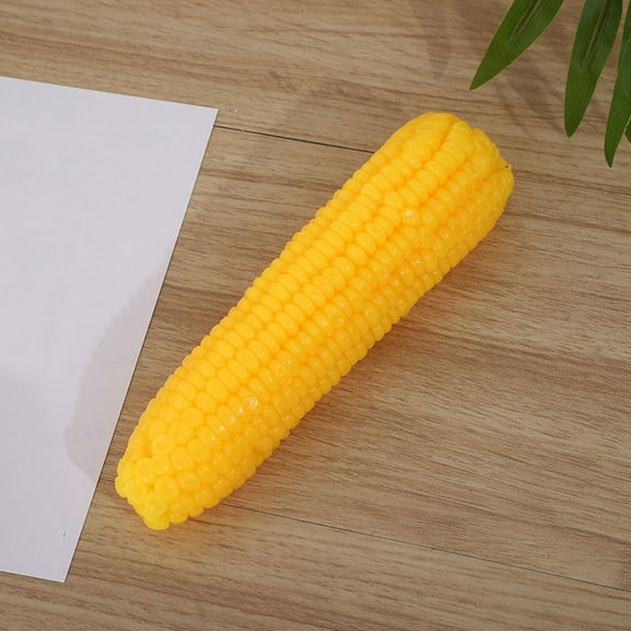 Houderco 1Pack Corn Party Decorations Soft PVC Corn Model 7.1x1.8x1.8in for Home and Photography