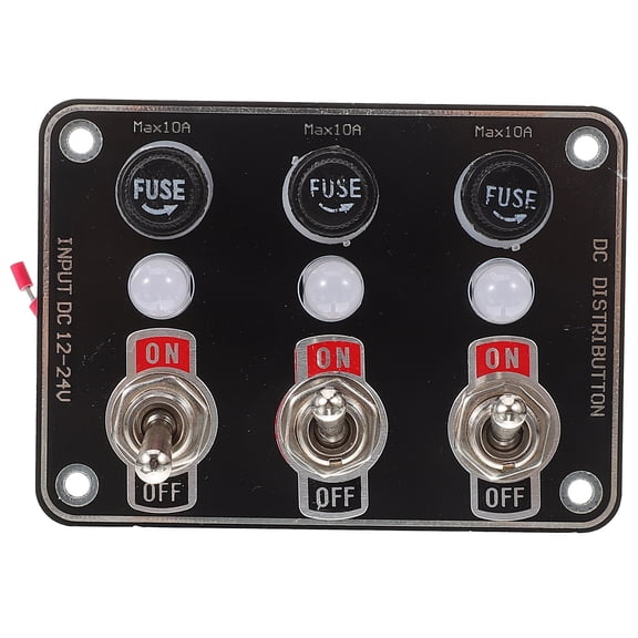 Houderco 1Pack Sleek and Modern Design Switch Panel for Car Truck Accessories with LED Lighted and Toggle Functions