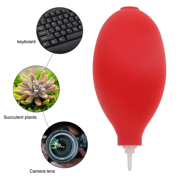 Houderco 1Set Red Camera Air Blower for Dust Removal 3.7X1.6In