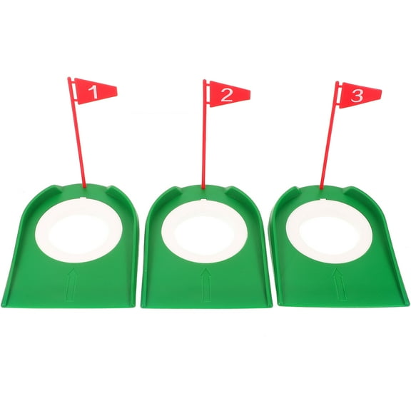 Houderco 3Pcs Golf Putter Cup Green for Indoor and Outdoor Practice