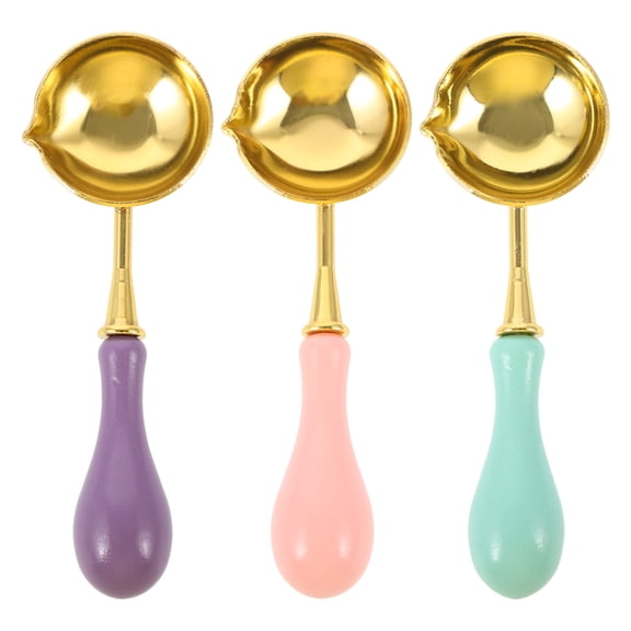 Houderco 3Pcs Sealing Wax Spoon Aluminium Alloy for Envelope Sealing and Invitations 3.9in