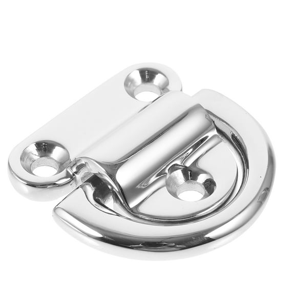Houderco D Ring Tie Down 1Pack Silver 316 Stainless Steel For Trailer Yachts Boats Easy Disassembly 5.00X4.70X1.00Cm