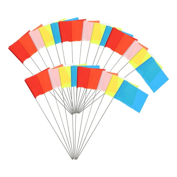 Houderco Lawn Marker Flags 50Pcs 38X12.2X0.2In Pvc Steel for Outdoor Garden and Field Irrigation