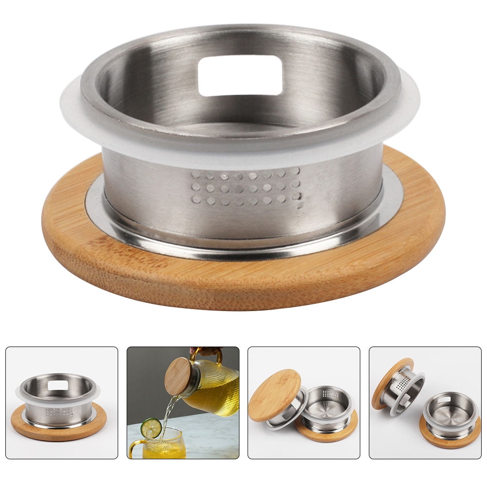 Angoily Stainless Steel Pitcher Lid Replacement - Fits Glass Water Jugs, Bistro Pitchers, With Food-Grade Rubber Seal