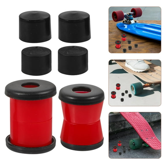 Houderco Skateboard 1 Set Red Rectangular Pads for Skateboard Enthusiasts