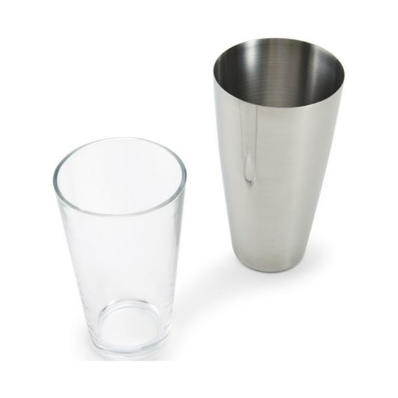 Houdini 21-ounce Boston Cocktail Shaker in Stainless Steel and Glass