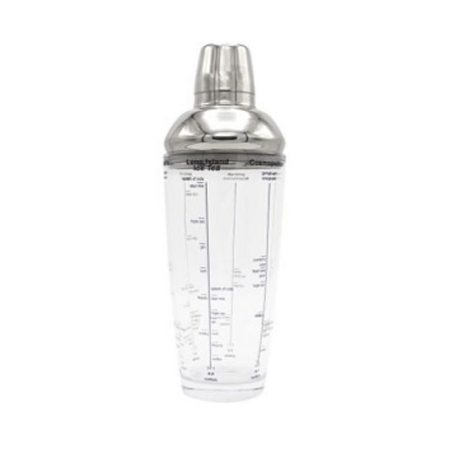 Houdini 24-ounce Glass Cocktail Shaker with Stainless Steel Cap