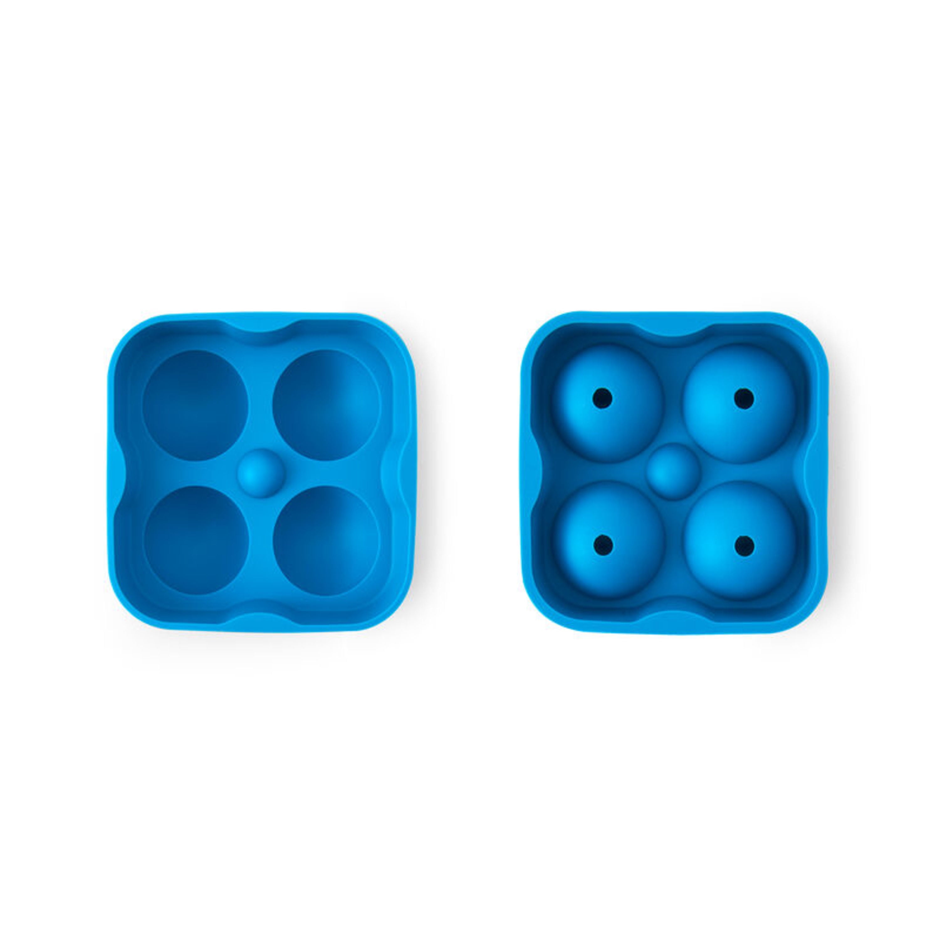 Houdini Large 4 Spheres Silicone Ice Sphere Mold Creates in Blue