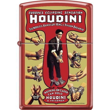 Houdini Magic Wrists Red Matte Zippo Lighter