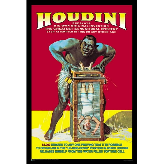 Houdini - Water Filled Torture Cell Mini Poster 12" x 18"