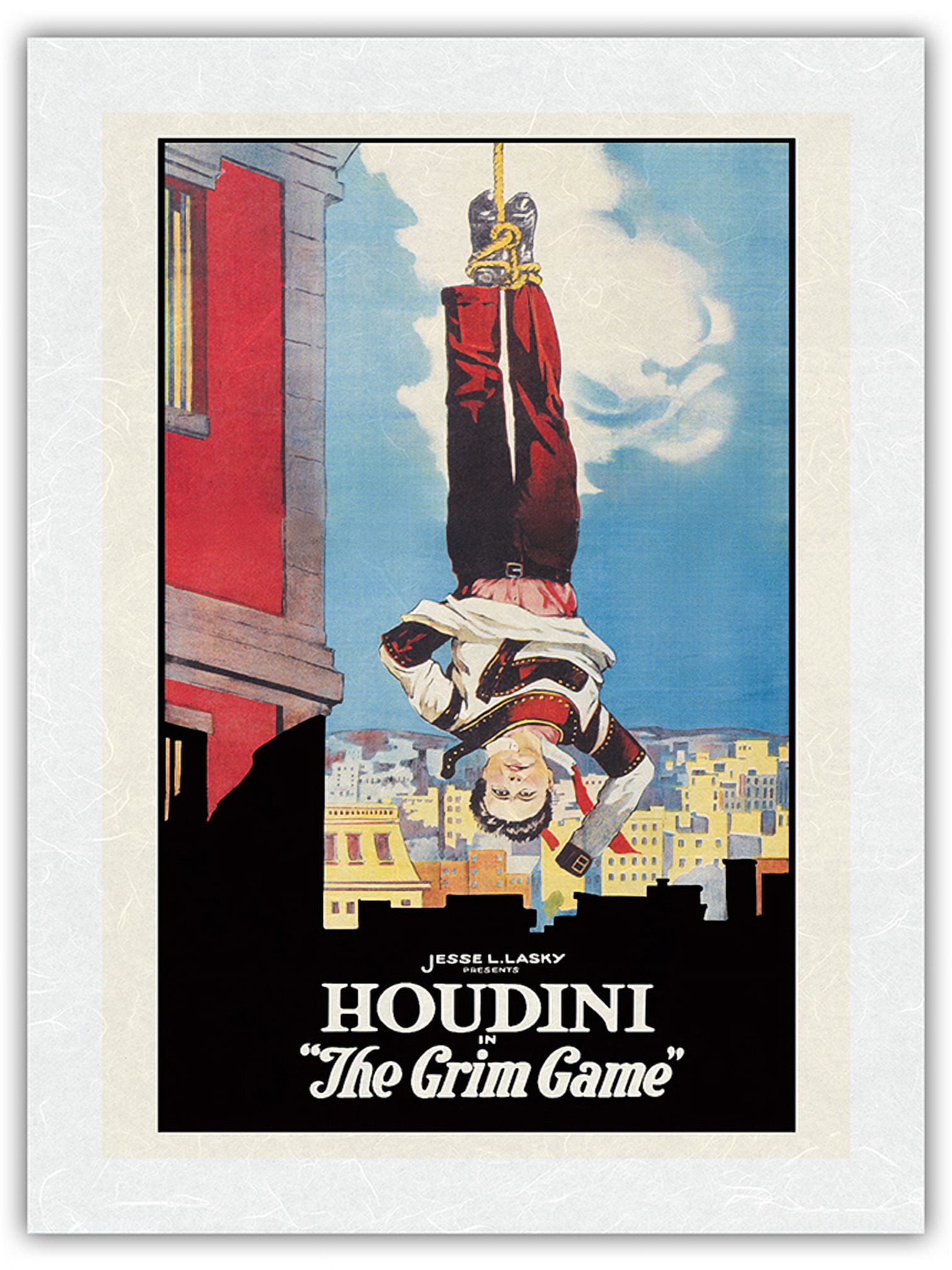 Houdini in The Grim Game - Vintage Film Movie Poster c.1919 - Japanese ...