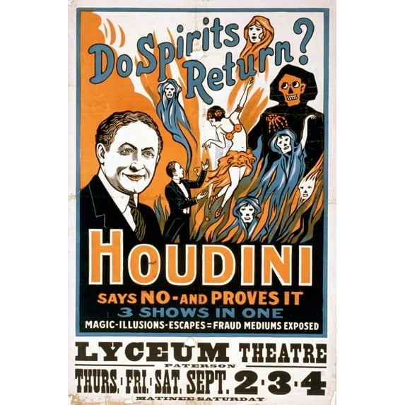 Houdini poster 12x16 Art Print on Metal Sign 12in x 16in Multi-Color Square Adults Poster Time
