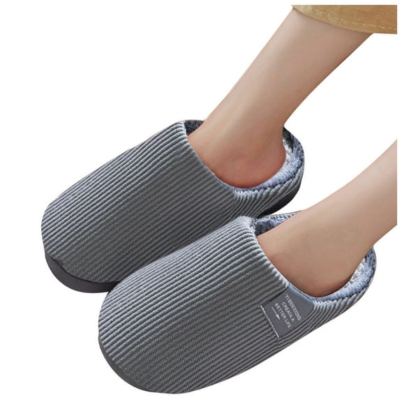 Houdse Slippers for Women Warm Fleece Lined House Slippers Non Slip Indoor and Outdoor Walking Shoes