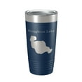 thumbnail image 1 of Houghton Lake Map Tumbler Travel Mug Insulated Laser Engraved Coffee Cup Michigan 20 oz Navy Blue, 1 of 1