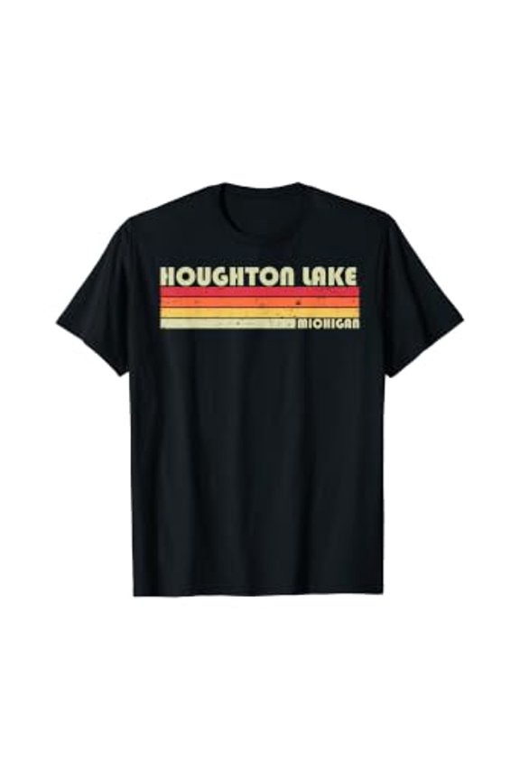 Houghton Lake Michigan Fishing Camping Summer T-Shirt, Unisex T-Shirt