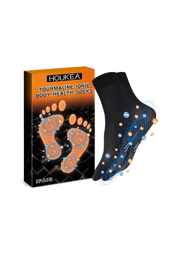 Tourmaline Ionic Body Health Socks, Winter Outdoor Sports Cold And Wind Warm Foot Care Massage Socks