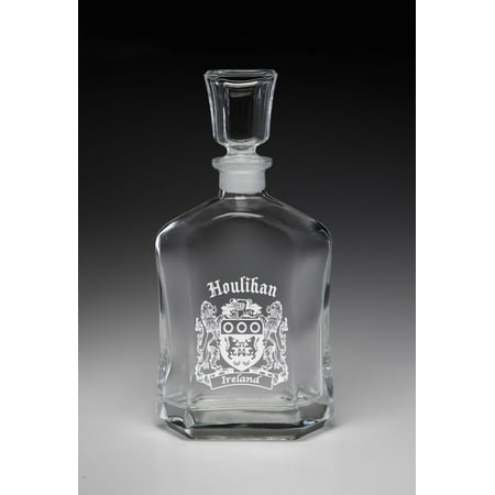 Houlihan Irish Coat of Arms Whiskey Decanter (Sand Etched)