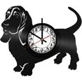 thumbnail image 1 of Hound Dog Vinyl Wall Clock,Vinyl Record Clock Wall Art Unique Bedroom kitchen kid Room Decorations Handmade Gift 12 inches, 1 of 6