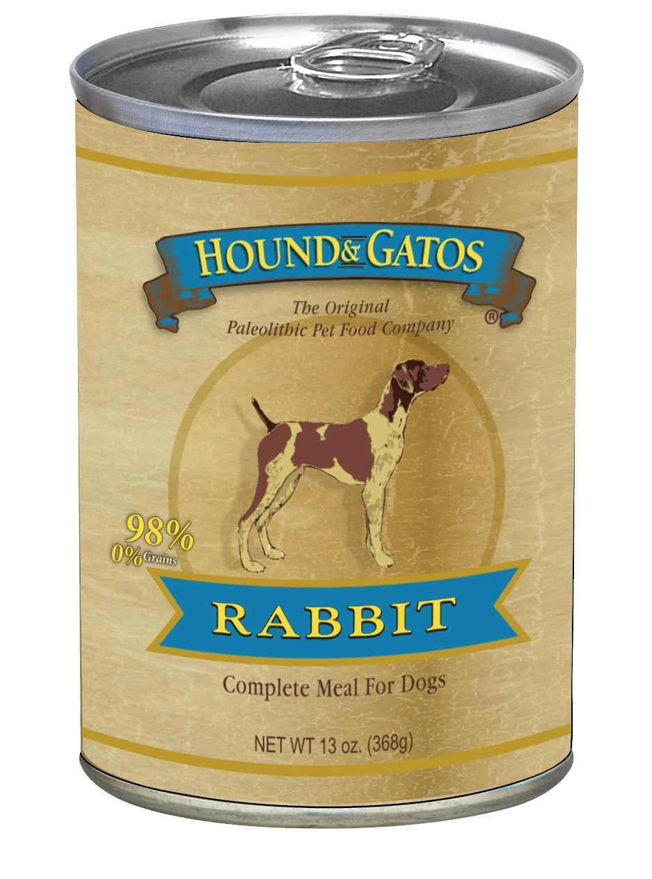 Hound & Gatos Pet Food GrainFree Rabbit Wet Dog Food, 13 Oz