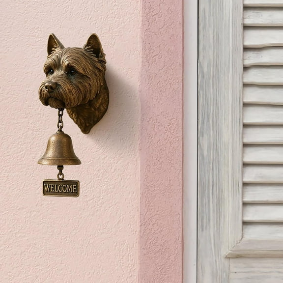 Hound Welcome Doorbell, Vintage Cast Iron Dinner Doorbell, Cast Iron Dinner Bell Wall-Mounted Entrance Bells, Wireless Bells for Porch Front Door Garden Yard Christmas Decoration Gift