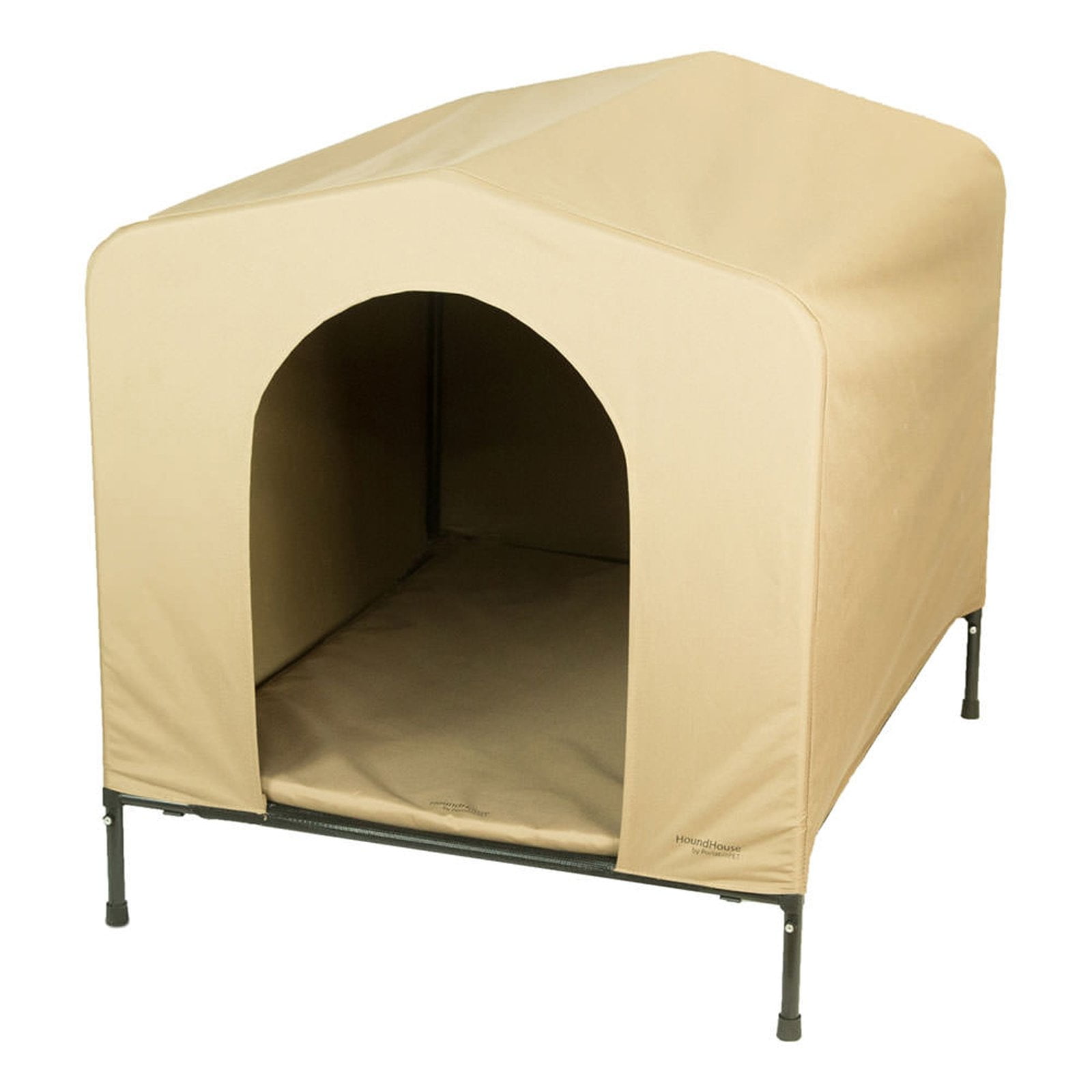HoundHouse Portable Collapsable Pet Kennel Shelter Khaki Large