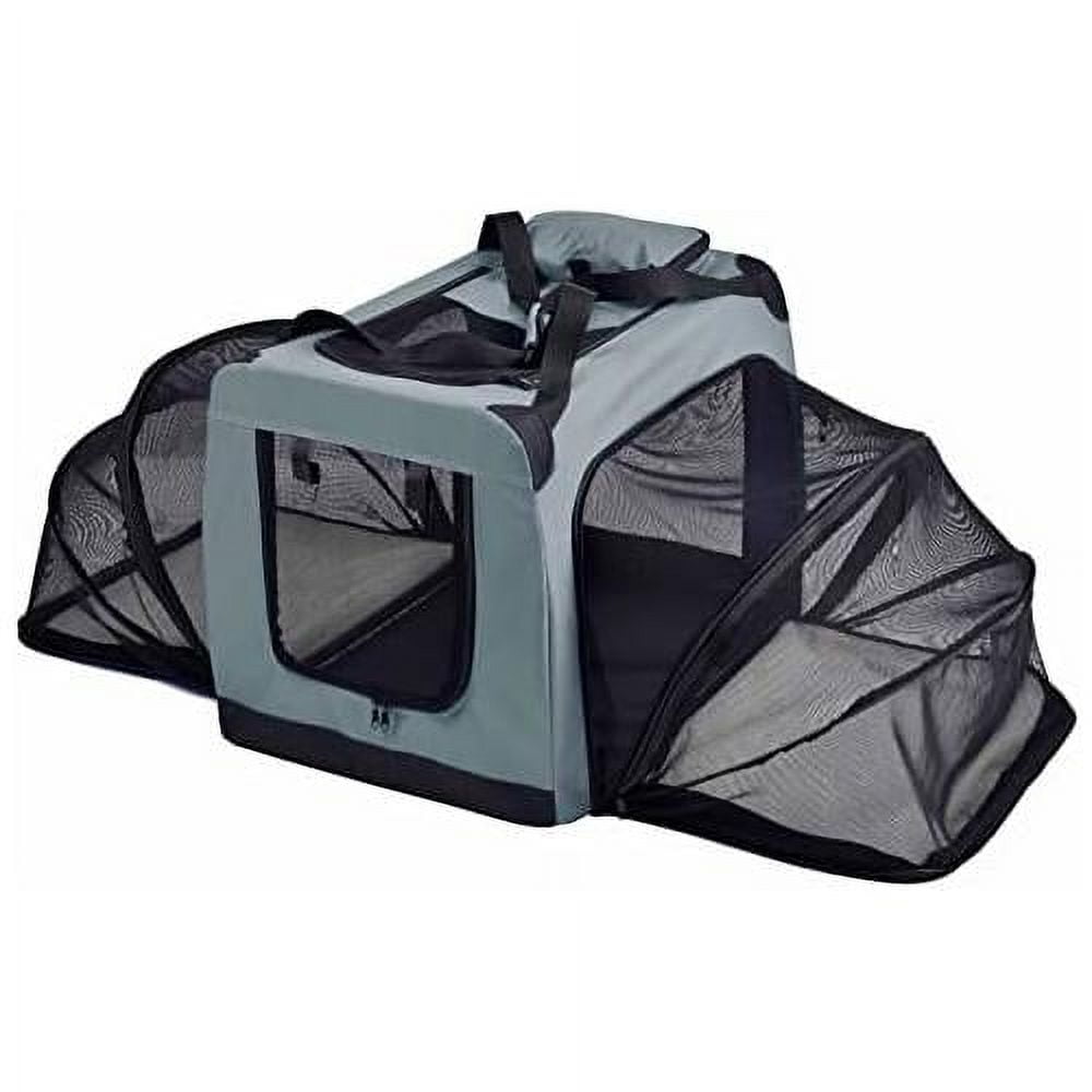 Hounda Accordion Metal Framed Soft Folding Expandable Dog Crate