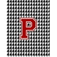 thumbnail image 1 of Houndstooth Black Initial P Monogram Initial Garden Flag CJ1021, 1 of 2