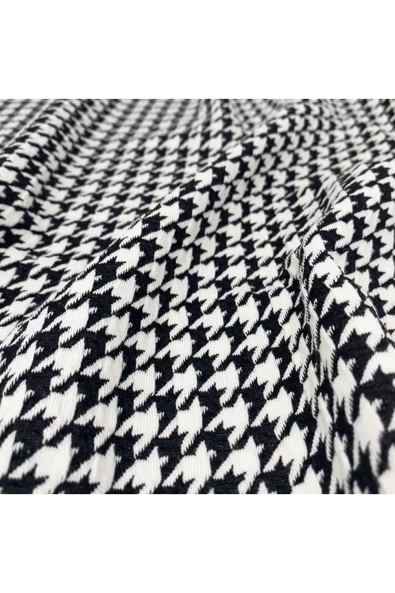 Houndstooth Jacquard Sweater Knit