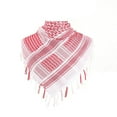 thumbnail image 1 of Houndstooth Palestine Scarf Keffiyeh Arafat Hatta Cotton Wide Scarf with Tassels, Shemagh Arab Cotton Unisex Scarves, 1 of 1