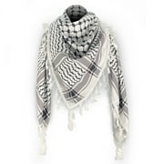Houndstooth Palestine Scarf Keffiyeh Arafat Hatta Cotton Wide Scarf with Tassels, Shemagh Arab Cotton Unisex Scarves